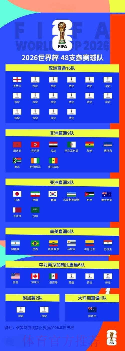 2026年世界杯各参赛球队战绩全面统计分析